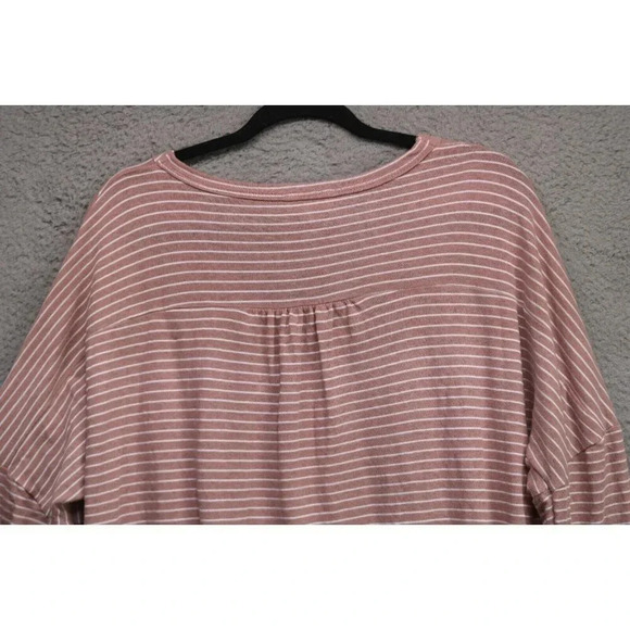 Umgee Striped Dolman Sleeve Pullover Top-Size Large-Hi Lo - Picture 7 of 8